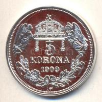 DN "Királyi koronák / 1909 5K - Imre (köriratban Henricus)" Ag emlékérem (20g/0.999/38,61m...