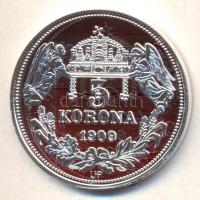 DN "Királyi koronák / 1909 5K - IV. István" Ag emlékérem (20g/0.999/38,61mm) T:PP Csak 200...
