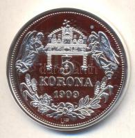 DN "Királyi koronák / 1909 5K - III. Béla" Ag emlékérem (20g/0.999/38,61mm) T:PP Csak 2000...