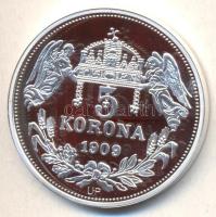 DN "Királyi koronák / 1909 5K - I. János" Ag emlékérem (20g/0.999/38,61mm) T:PP Csak 2000d...