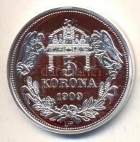 DN "Királyi koronák / 1909 5K - II. Mátyás" Ag emlékérem (20g/0.999/38,61mm) T:PP Csak 200...