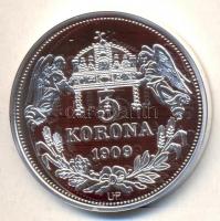 DN "Királyi koronák / 1909 5K - II. Ulászló" Ag emlékérem (20g/0.999/38,61mm) T:PP Csak 20...