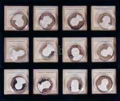 NSZK 1991-1993. "Az USA elnökei" sorozat, benne 24db klf Ag (0.999/15g) emlékérem T:PP Tan...