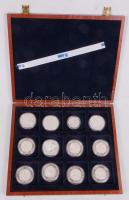 NSZK 1991-1993. "Az USA elnökei" sorozat, benne 24db klf Ag (0.999/15g) emlékérem T:PP Tan...