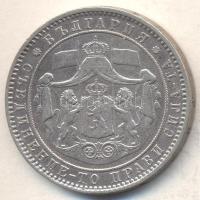 Bulgária 1885. 5L Ag T:2- Bulgaria 1885. 5 Leva Ag C:VF