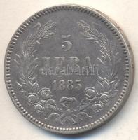 Bulgária 1885. 5L Ag T:2-
Bulgaria 1885. 5 Leva Ag C:VF
