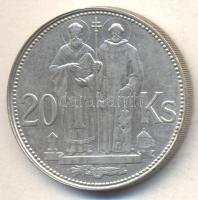 Szlovákia 1941. 20K Ag &quot;Cirill és Metód&quot; T:2 Slovakia 1941 20 Korun Ag &quot;St. Kyrill and St. Methodius&quot; C:XF