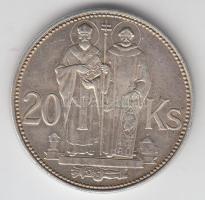 Szlovákia 1941. 20K Ag "Cirill és Metód" T:2 Slovakia 1941 20 Korun Ag "St. Kyrill and St. Methodius" C:XF