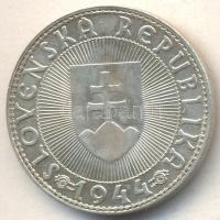 Szlovákia 1944. 10K Ag templomon nincs kereszt! T:2
Slovakia 1944. 10 Koruna Ag without cross atop c...