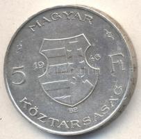 1946. 5Ft Ag "vastag Kossuth" T:2 ph