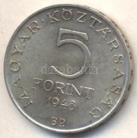 1948. 5Ft Ag "Petőfi" T:2