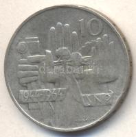 Csehszlovákia 1964. 10K Ag "Szlovák felkelés" T:2- Czechoslovakia 1964. 10 Korun Ag "Slovak uprising" C:VF