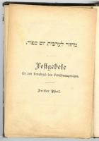 Festebete der Israeliten III. Jom Kippur. Abendgebet. Übers. M. I. Landau. Bp.-Wien, 1905, Jos. Schl...