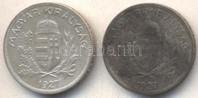 1927. 1P Ag (2x) T:2-,3