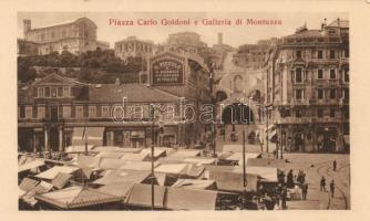 Trieste Carlo Goldoni square, Montuzza Gallery, the editorial of the Il Piccolo newspaper