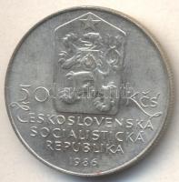 Csehszlovákia 1986. 50K Ag "Telc" T:2
Czechoslovakia 1986. 50 Korun Ag "Three buildin...