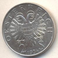 Ausztria 1934. 2Sch Ag "Dollfuss" T:2
Austria 1934. 2 Schilling Ag "Dollfuss" C:...