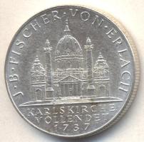 Ausztria 1937. 2Sch Ag "Karlskirche" T:2 Ausztria 1936. 2 Schilling Ag "Bicentennial Completion of St. Charles Church 1737" C:XF