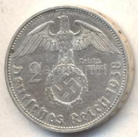 Német 3. Birodalom 1938A 2M Ag "Hindenburg" T:2-
German Third Reich 1938A 2 Marks Ag &quot...