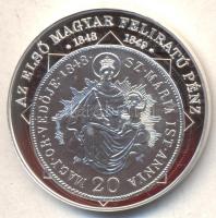 DN "A magyar nemzet pénzérméi - Az első magyar feliratú pénz 1848-1849." Ag (0,999) emlékérem (10,37g/35mm) T:PP Tanúsítvánnyal