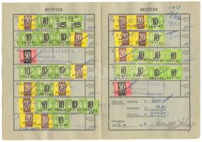 1959 KST tagsági igazovány tagsági bélyegekkel
