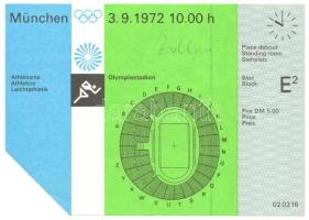 1972 München Olimpiai belépő / Olympic Games entry ticket