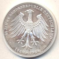 NSZK 1989. "40 éves az Nszk / 1980. II. János Pál pápa látogatása" Ag emlékérem (20.43g/0....