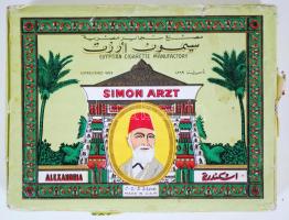 cca 1940 Simon artzt egyiptomi cigarettásdoboz hiánytalan tartalommal / Egyptian cigarette box with full content