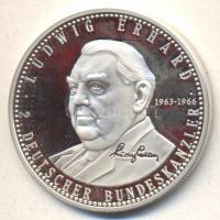 Németország DN &quot;Kancellárok - Ludwig Erhard&quot; Ag emlékérem (20.04g/0.999) T:PP Germany ND &quot;Chancellors - Ludwig Erhard&quot; Ag commemorative medallion (20.04g/0.999) C:PP