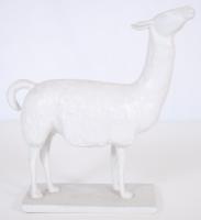 Láma, jelzett, német Schaubach Kunst, hibátlan, m:18 cm, h:16 cm