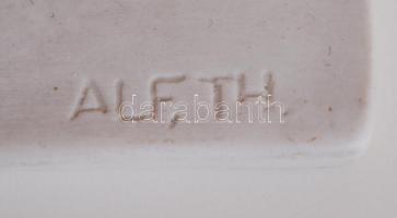 Láma, jelzett, német Schaubach Kunst, hibátlan, m:18 cm, h:16 cm