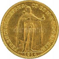 1914KB. 20K Au Ferenc József (6.77g/0.900) Bosznia címerrel! T:2 Hungary 1914. 20 Kronen Au Franz Joseph I Kremnitz (6.77g/0.900) Coat of arms of Bosnia! C:XF Huszár 2199; Unger III. 1490.