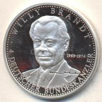 Németország DN &quot;Kancellárok - Willy Brandt&quot; Ag emlékérem (19.57g/0.999) T:PP Germany ND &quot;Chancellors - Willy Brandt&quot; Ag commemorative medallion (19.57g/0.999) C:PP