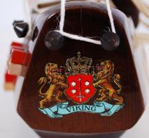 Vikin hajós lámpa, jelzett Elektro Fisher Wien, működik, 35×30 cm