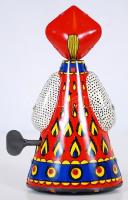 "80 Moszkva" feliratú felhúzható fémlemez játék, működik, m:15 cm