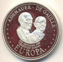 Európai Unió DN. &quot;Adenauer - De Gaulle&quot; Ag emlékérem (19.92g/0.999) T:PP European Union ND. &quot;Adenauer - De Gaulle&quot; Ag commemorative medallion (19.92g/0.999) C:PP