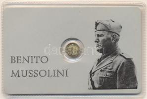 DN. "Benito Mussolini" modern mini Au pénz 0.333 minőségű T:BU Eredeti vákuum díszcsomagolásban! ND. "Benito Mussolini" modern mini Au(0.333) coin C:BU