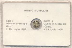 DN. "Benito Mussolini" modern mini Au pénz 0.333 minőségű T:BU Eredeti vákuum díszcsomagol...