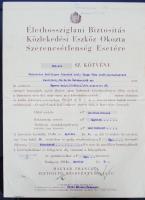 1935 Magyar-Francia biztosító Rt. biztosítási kötvény