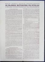 1935 Magyar-Francia biztosító Rt. biztosítási kötvény