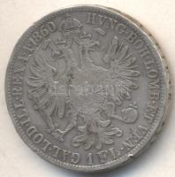 Ausztria 1860A 1Fl Ag T:3
Austria 1860A 1 Florin Ag C:F
