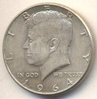 Amerikai Egyesült Államok 1964. 1/2$ Ag "Kennedy" T:2 USA 1964. 1/2 Dollar Ag "Kennedy" C:XF