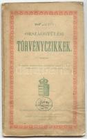 1847-1848-ik évi országgyülési törvényczikkek. Nyomatott minister-elnöki rendeletnél fogva a k. kir. megerősitést nyert eredeti kézirat után. Pozsonyban, 1848, Az Országgyölési Iratok Kiadó-Hivatalában (Pesten, Lanerer és Heckenastnál). Eredeti papírkötésben, fűzve, borító egy helyen ragasztva, egyébként jó állapotú