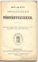 1847-1848-ik évi országgyülési törvényczikkek. Nyomatott minister-elnöki rendeletnél fogva a k. kir....