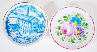 Hollóházi mini tétel: Afrikai nő és 2 db tálka, jelzettek, hibátlanok, m:11 cm, d:8 cm