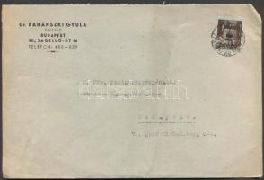 1945 (2. díjszabás) Helyi levél Kisegítő 2P/4f bérmentesítéssel