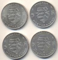 1947. 5Ft Ag "Kossuth" (4x) T:2-