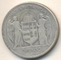 1930. 5P Ag "Horthy-jobbra" T:3