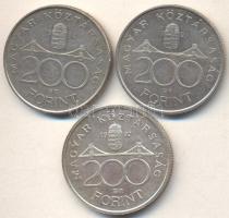 1992-94. 200Ft Ag "MNB" / "Deák" (3x) T:2,2-