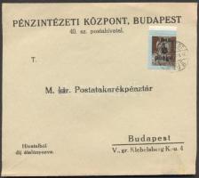 1945 (2. díjszabás) Helyi levél Kisegítő 2P/2P bérmentesítéssel